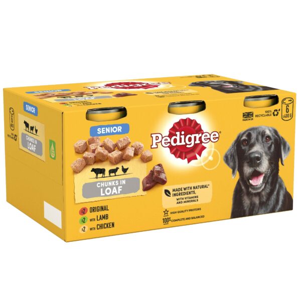 Pedigree dog food senior mixed selection in loaf  6 x 400 g